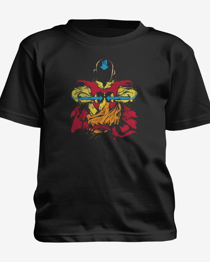 Polera de niño Negro de Aang del aire