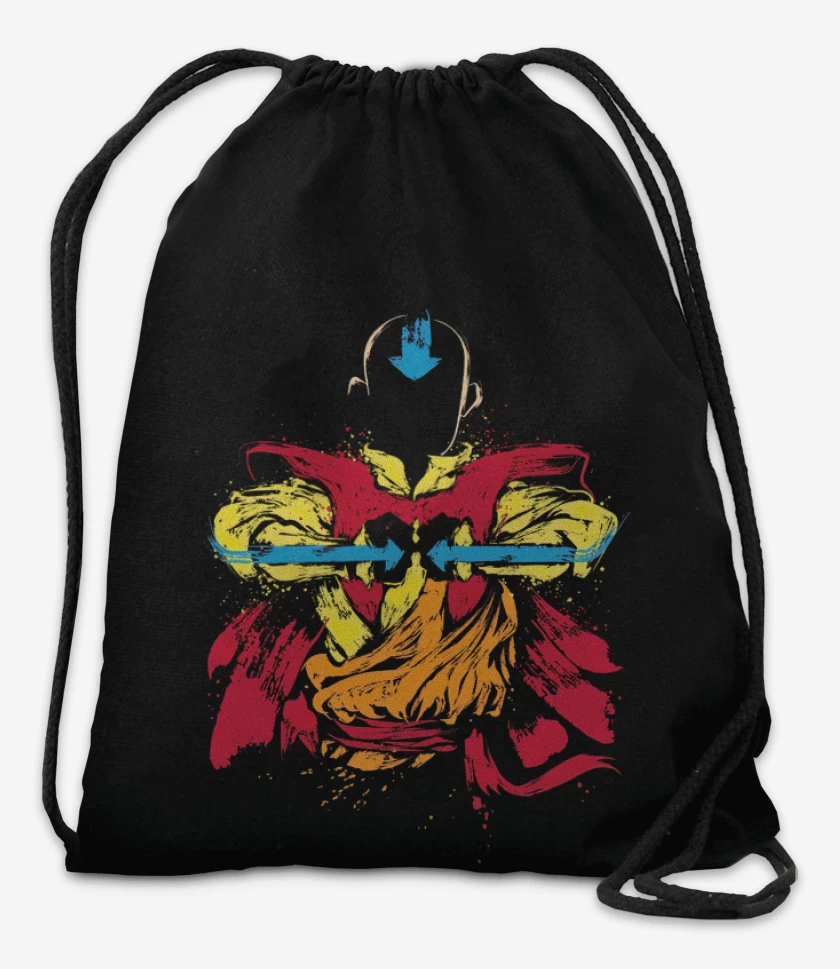 Mochila Negro de Aang del aire