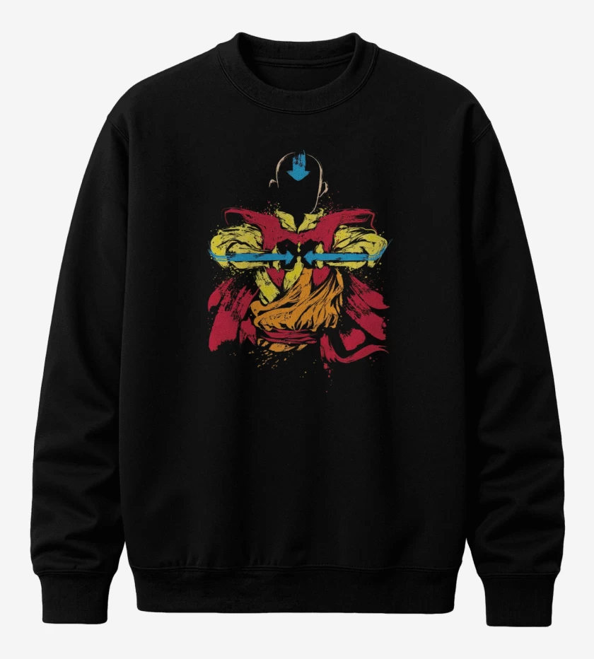 Poleron polo Negro de Aang del aire