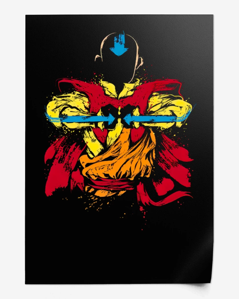 Print Negro de Aang del aire