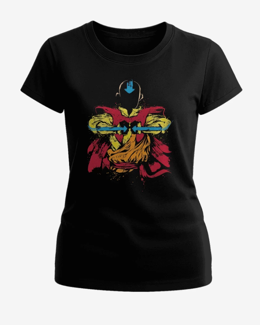 Polera de Mujer Negro de Aang del aire