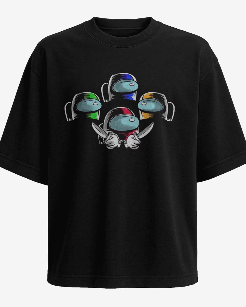 Polera Oversize Negro de Among rhapsody