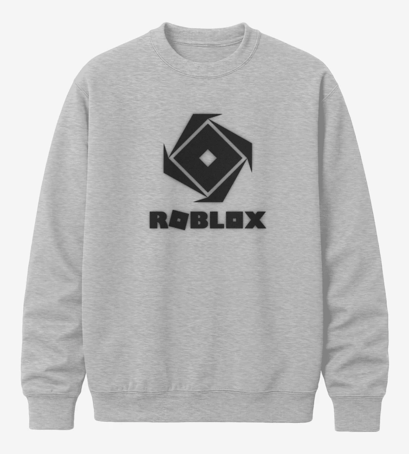 Poleron polo Gris Melange de Roblox 1