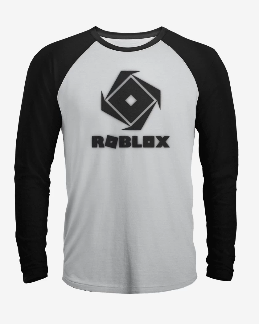 Polera Raglan Blanco / Negro de Roblox 1