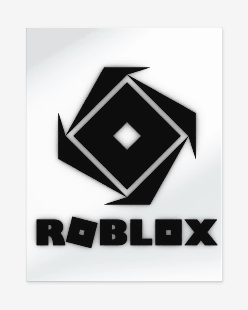 Print metalico Blanco de Roblox 1
