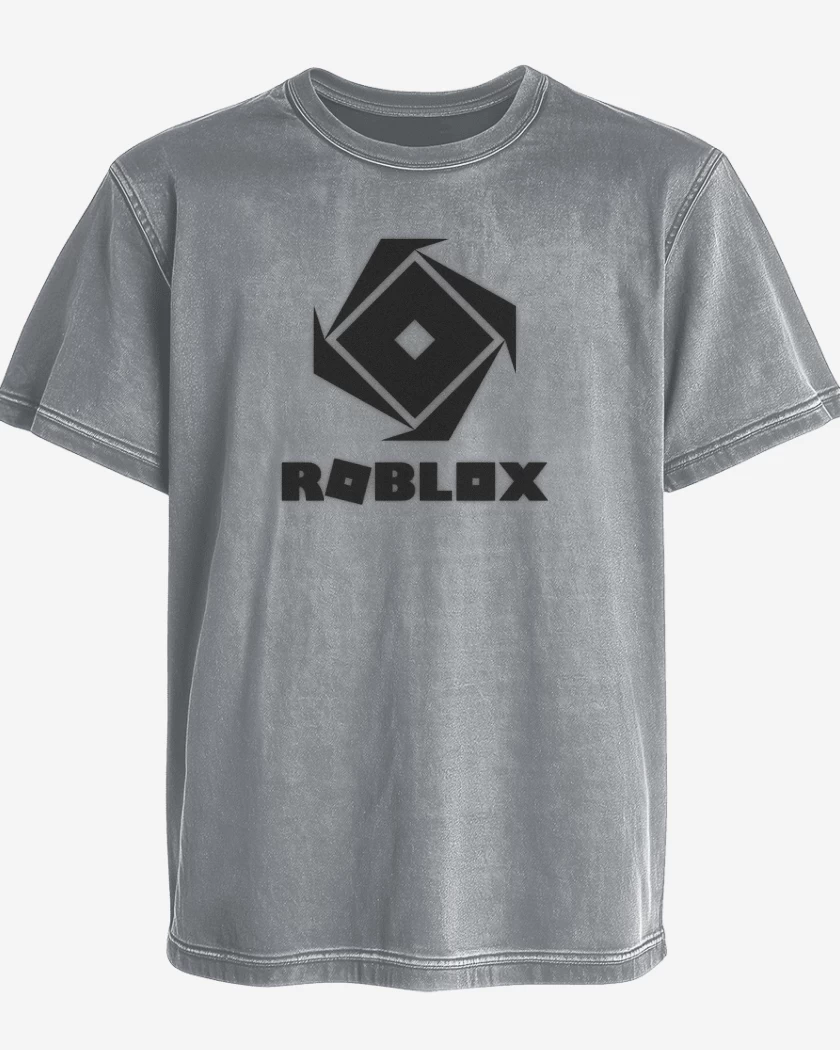 Polera desgastada Gris Melange de Roblox 1