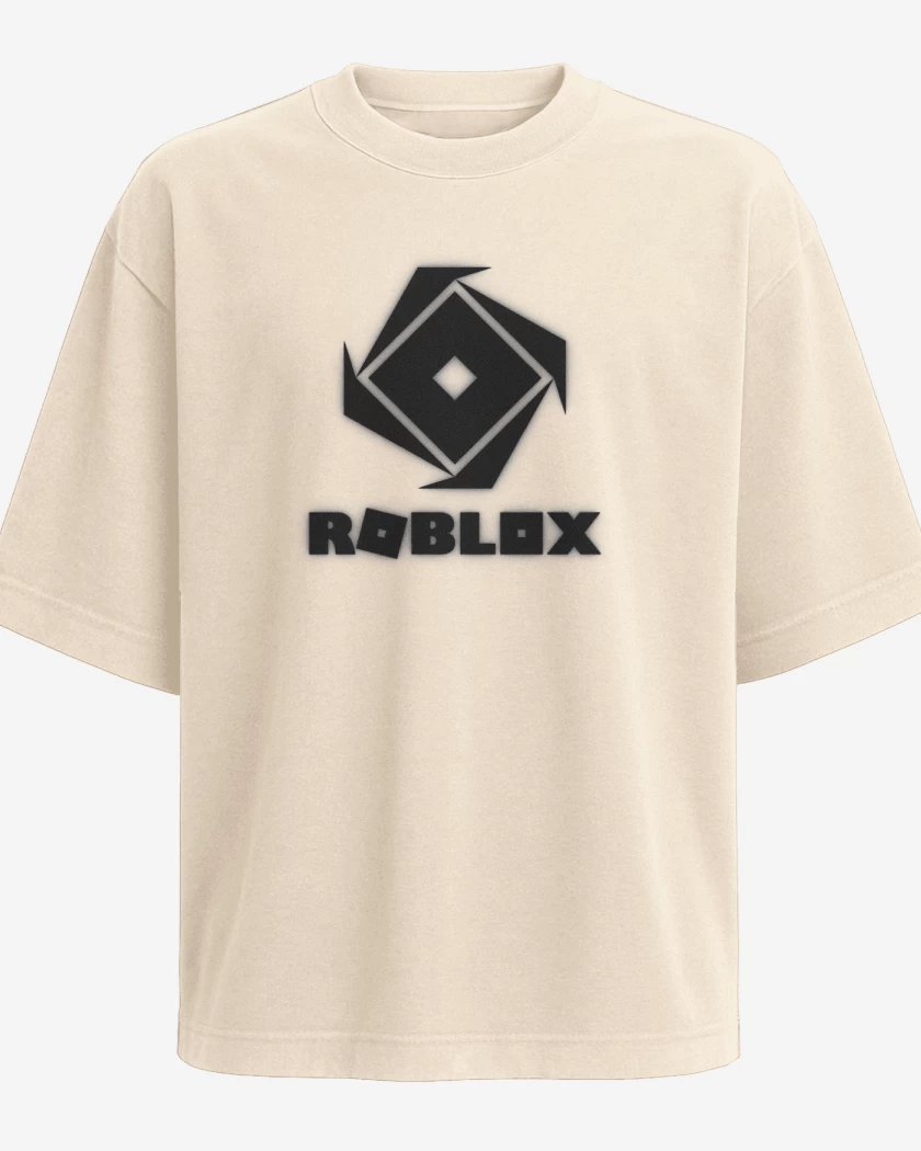 Polera Oversize Beige de Roblox 1