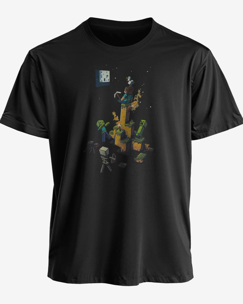 Polera Minecraft artistico