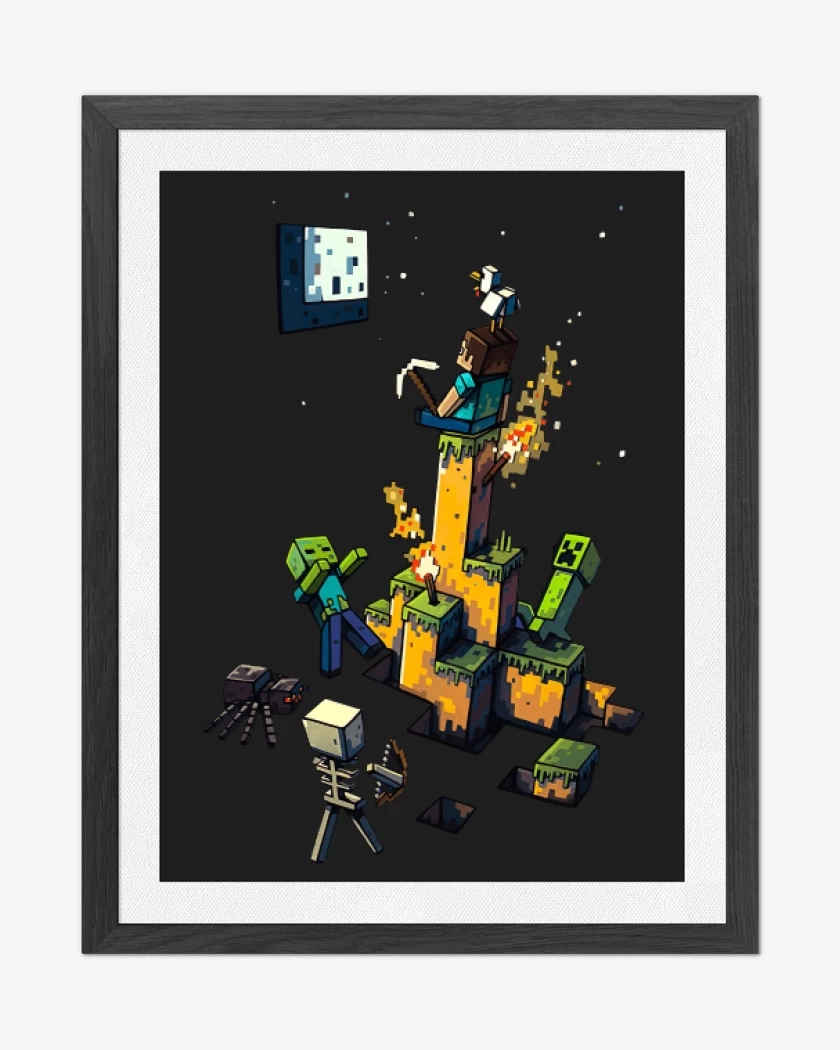 Cuadro decorativo Minecraft artistico