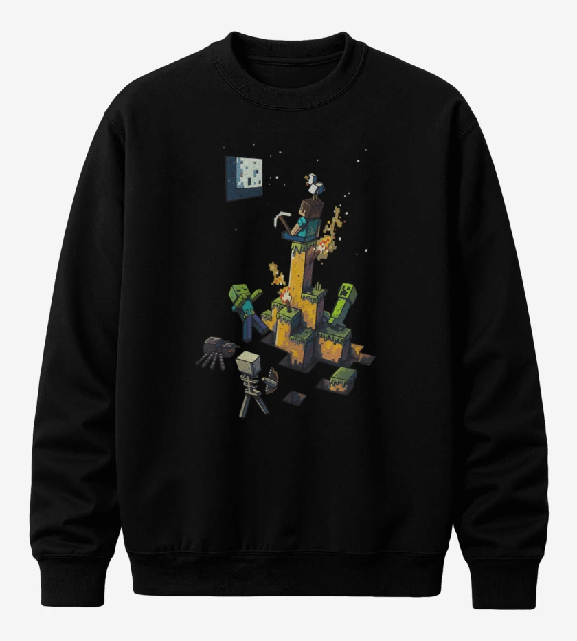 Poleron polo Minecraft artistico