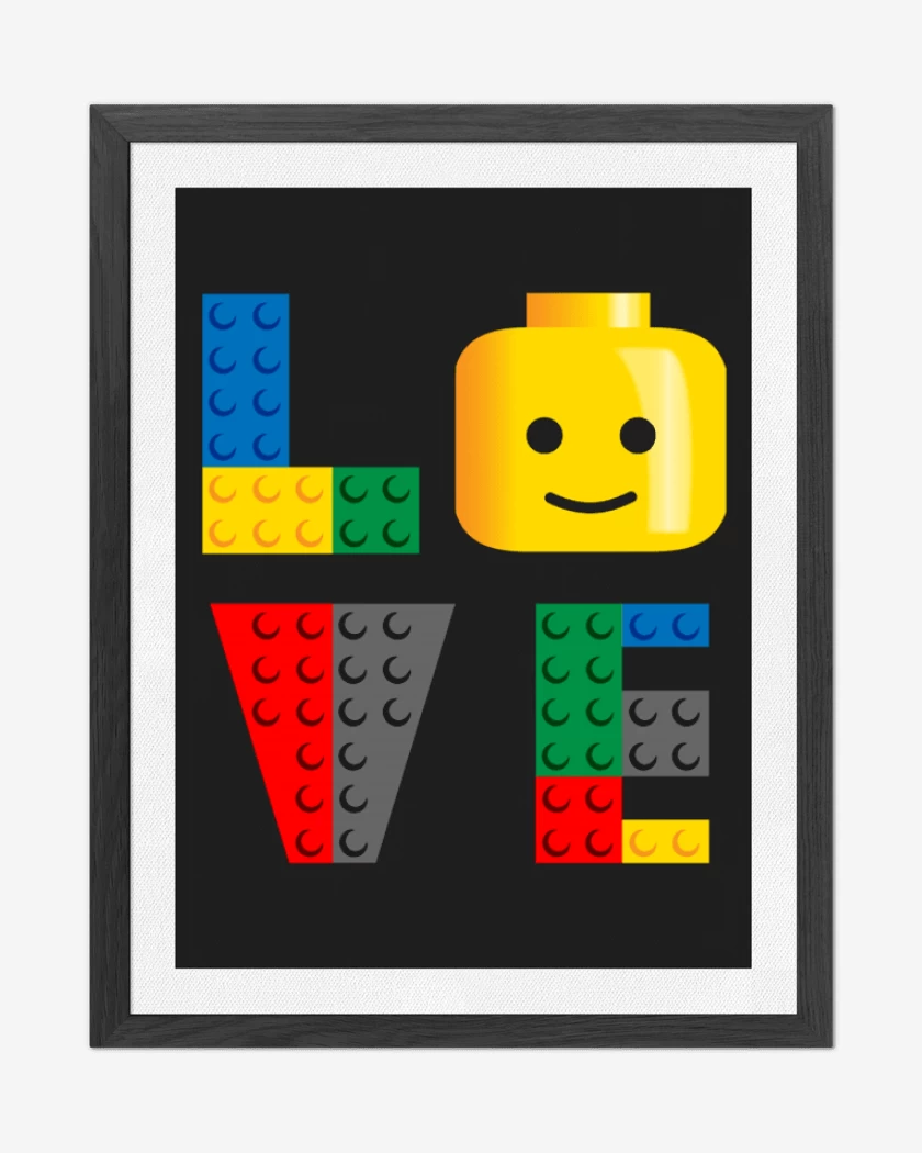 Cuadro decorativo Negro de Love Lego