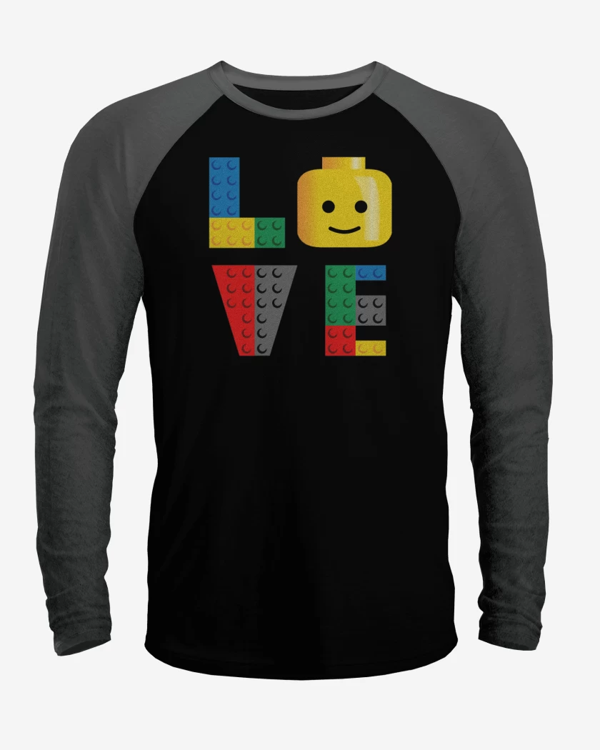 Polera Raglan Negro / Negro Heather de Love Lego
