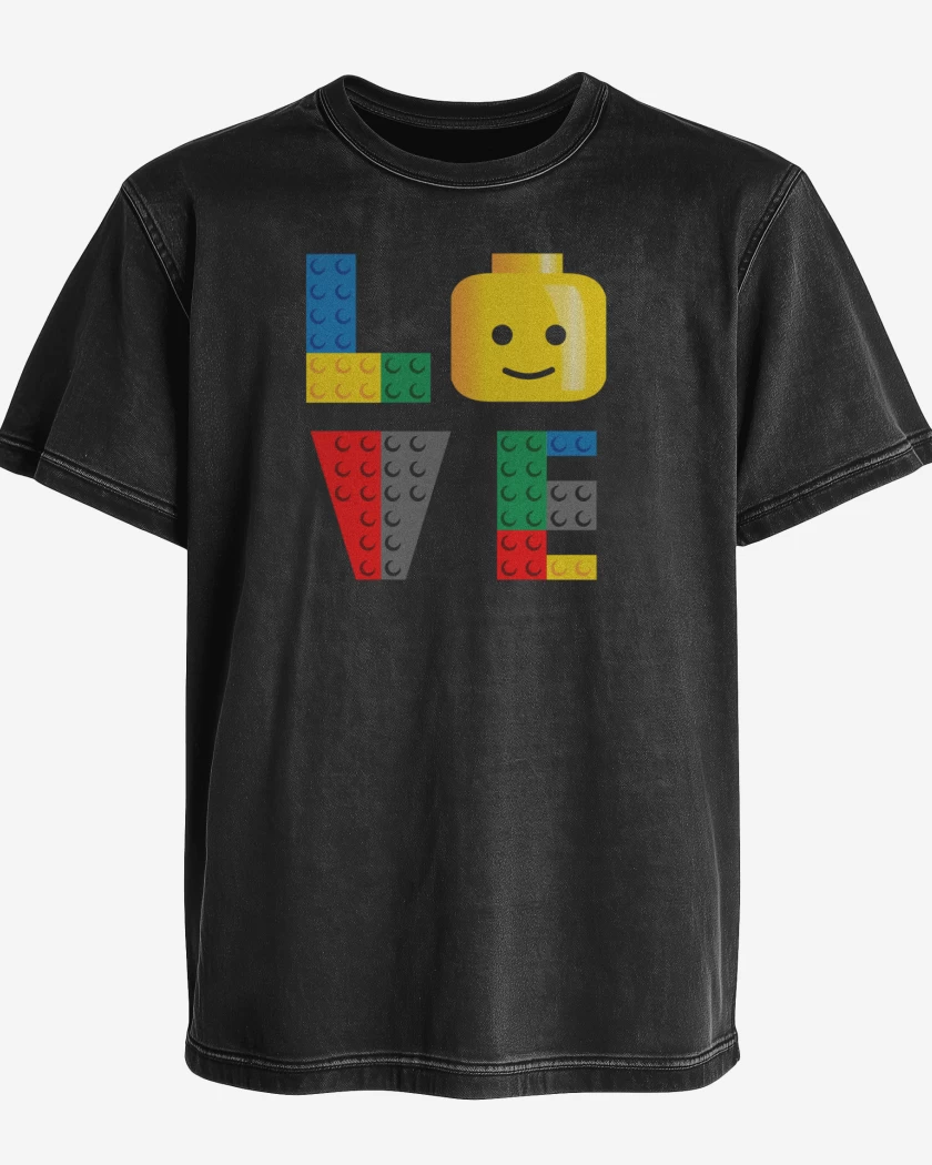 Polera desgastada Negro de Love Lego