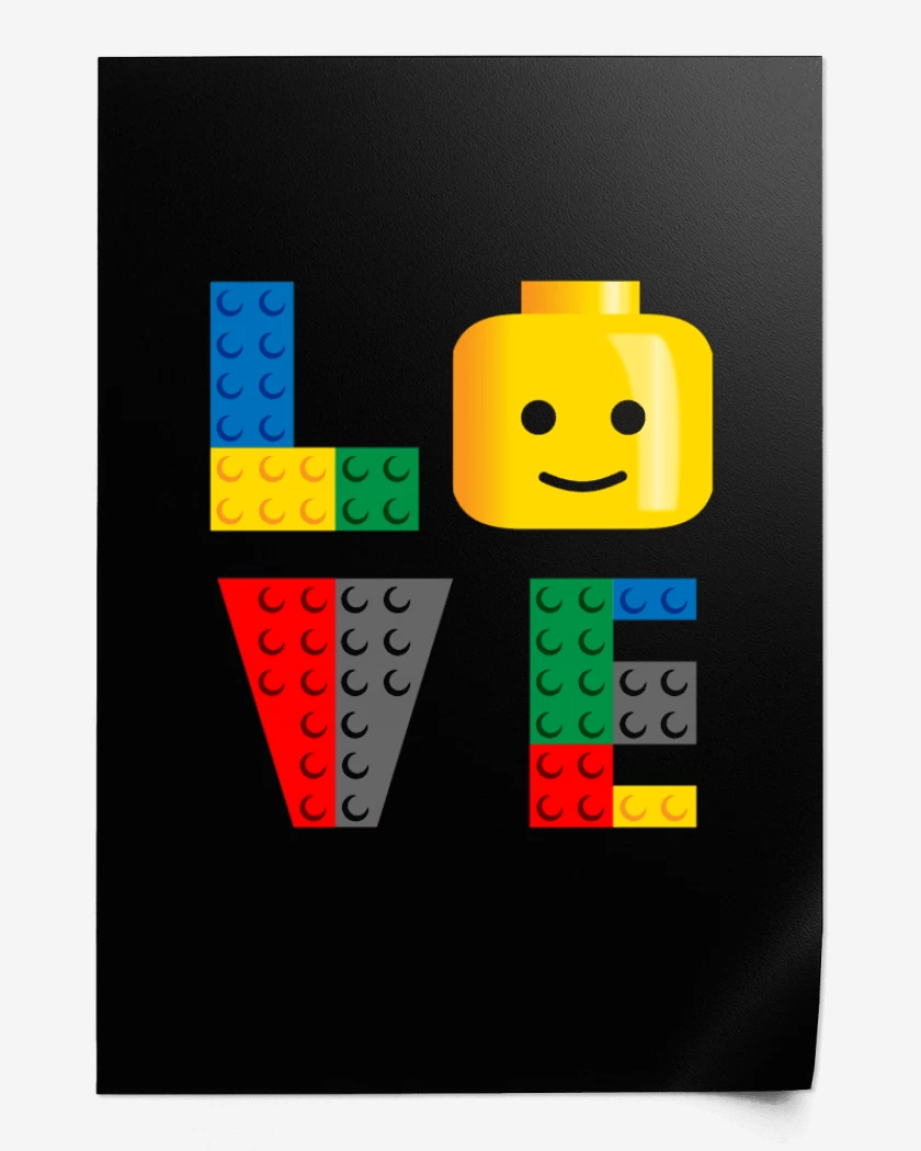 Print Negro de Love Lego