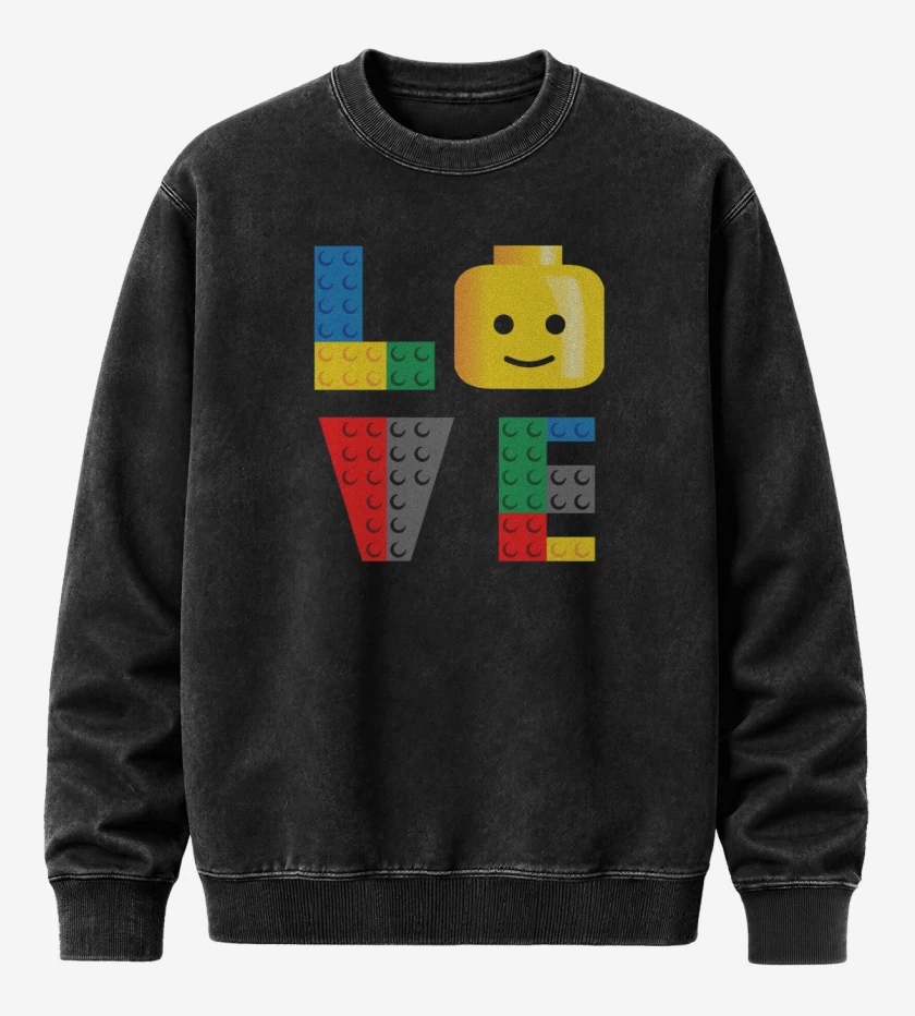 Poleron Polo Acid Wash Negro de Love Lego