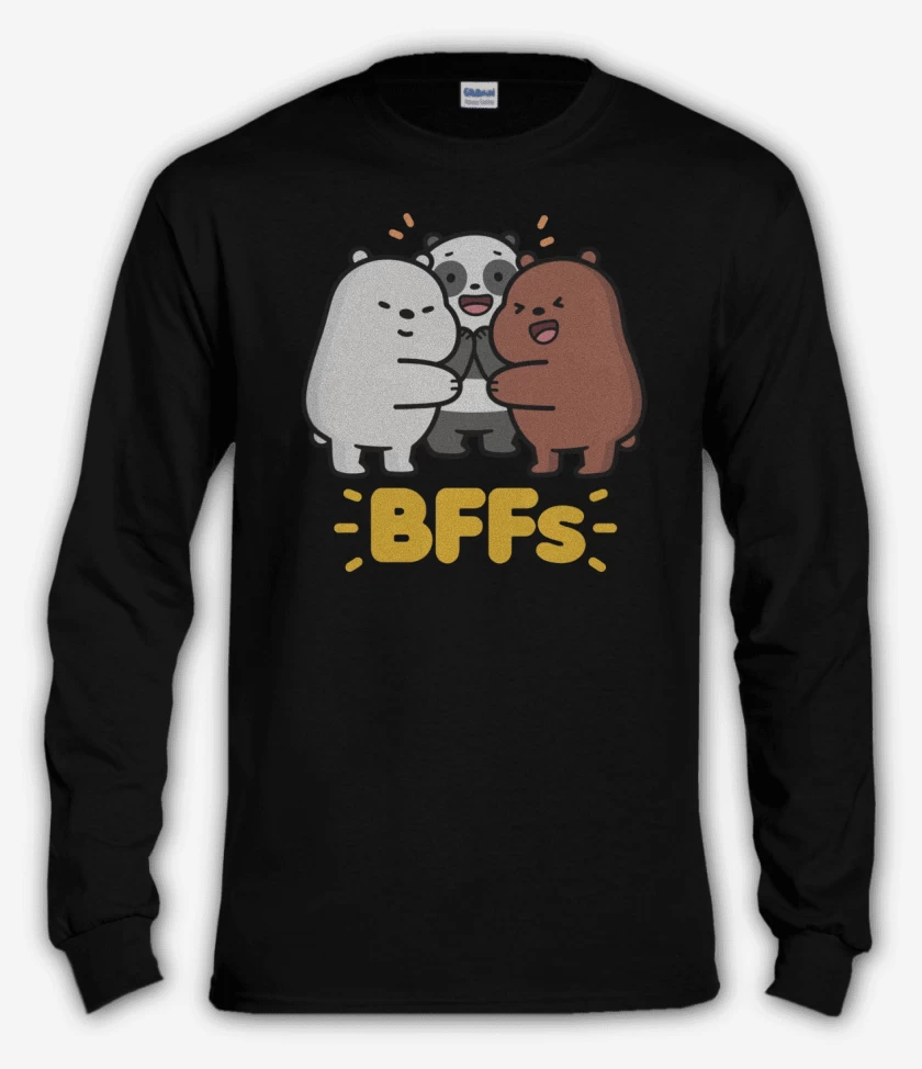 Polera manga larga Negro de BFFs