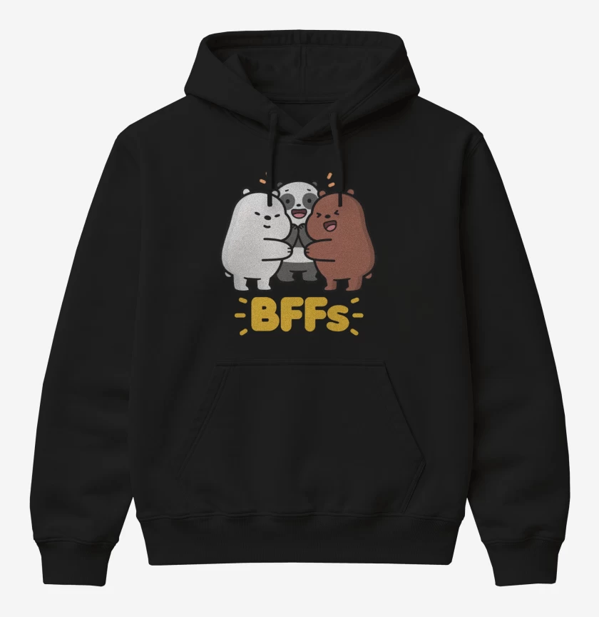 Poleron Canguro básico Negro de BFFs