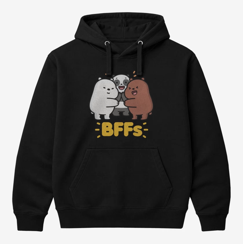 Polerón Canguro Negro de BFFs