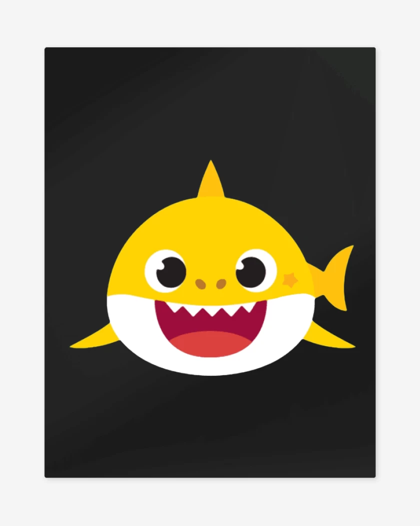 Print metalico Negro de Shark