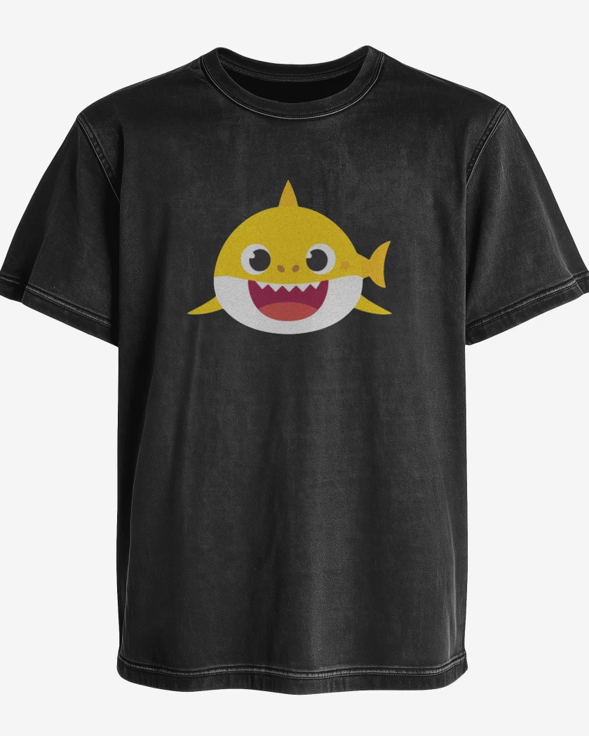 Polera desgastada Negro de Shark