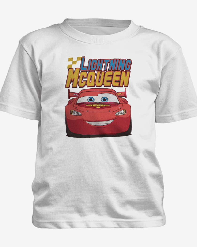Polera de niño Blanco de Light mcqueen