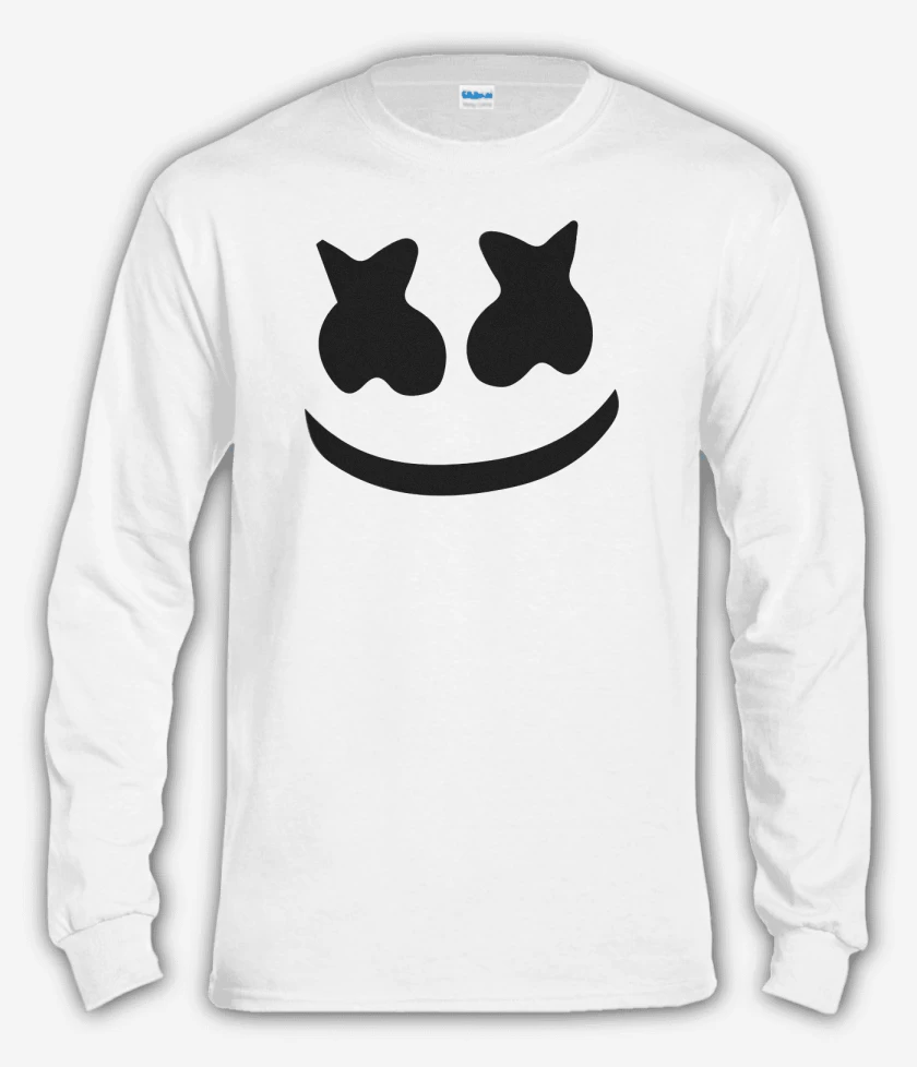 Polera manga larga Blanco de Marshmello