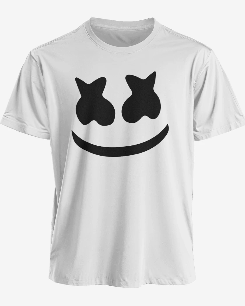 Polera Blanco de Marshmello