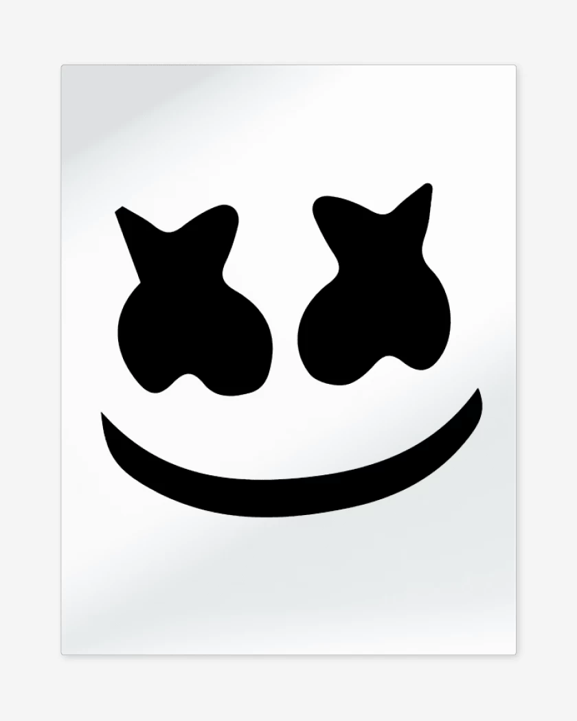 Print metalico Blanco de Marshmello