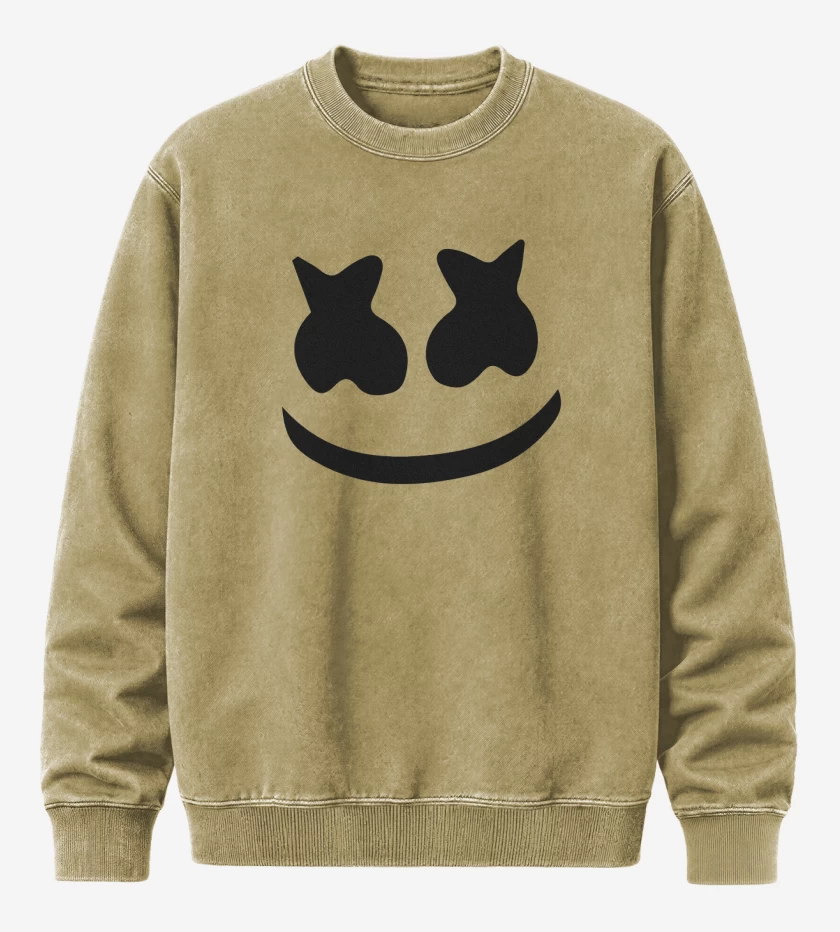 Poleron Polo Acid Wash Beige de Marshmello
