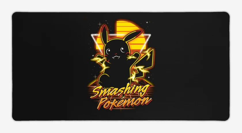 Mouse pad Gamer Negro de Smashing pokemon