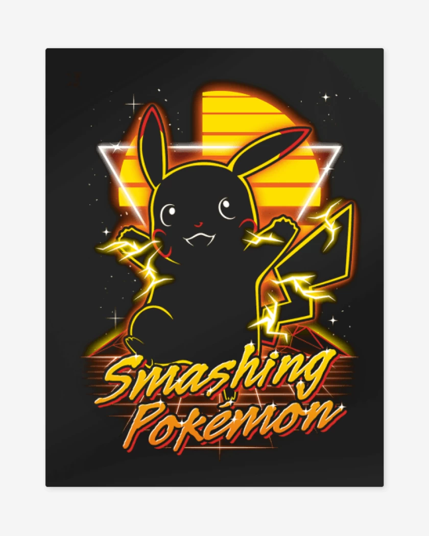 Print metalico Negro de Smashing pokemon