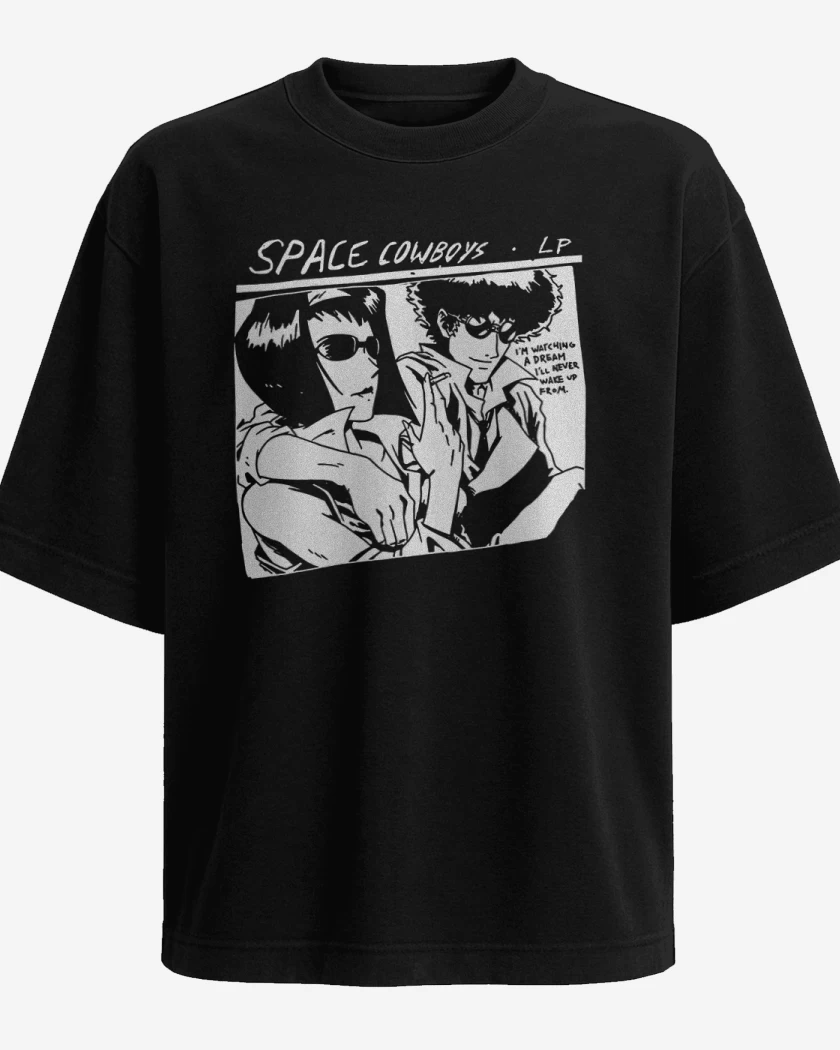Polera Oversize Negro de Sonic Cowboys