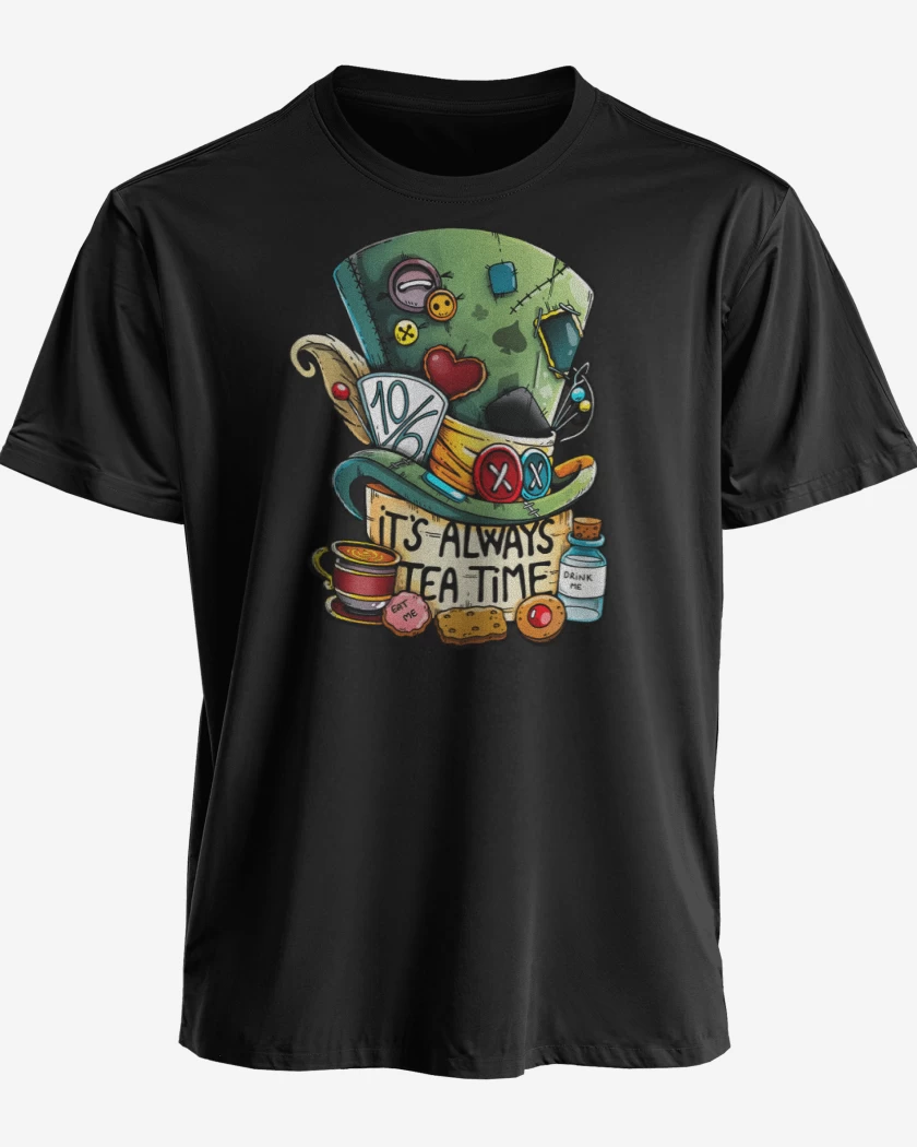 Polera premium Negro de Siempre es hora del té