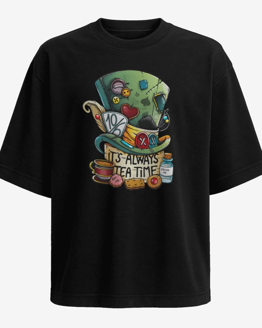 Polera Oversize Siempre es hora del té