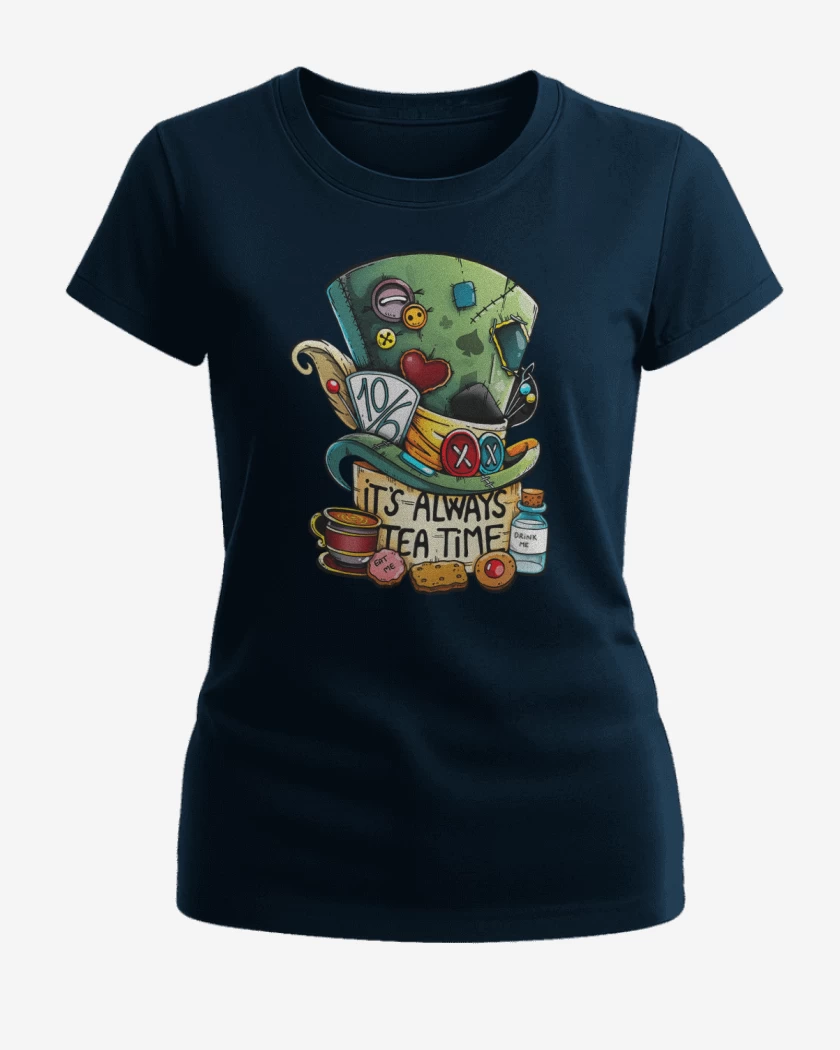 Polera de Mujer Azul Marino de Siempre es hora del té