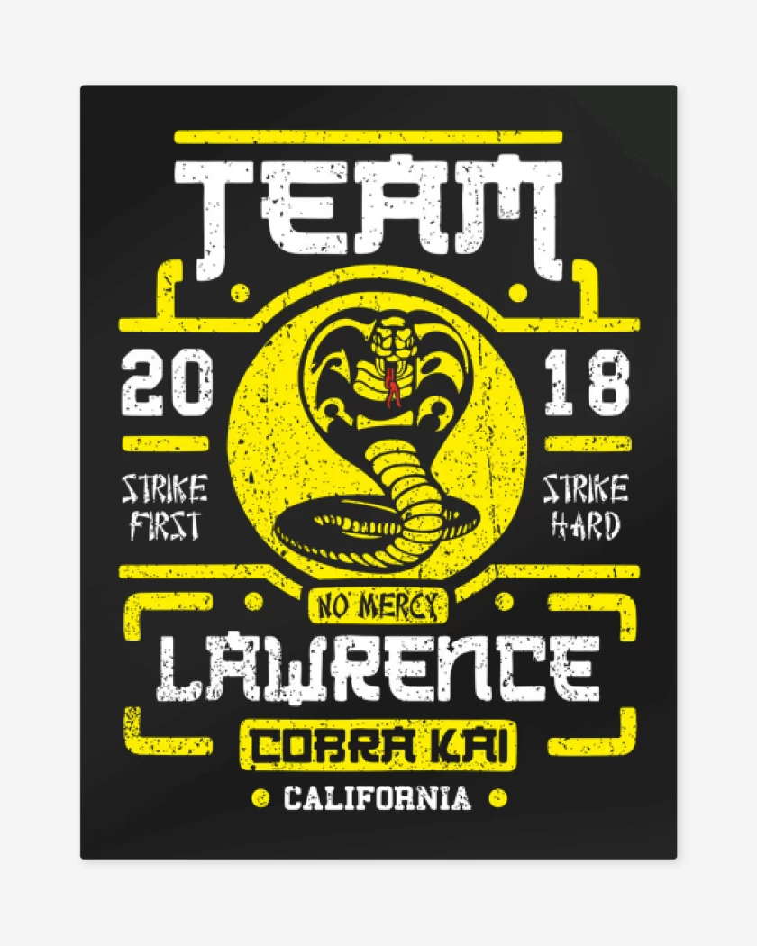 Print metalico Negro de Team Lawrence