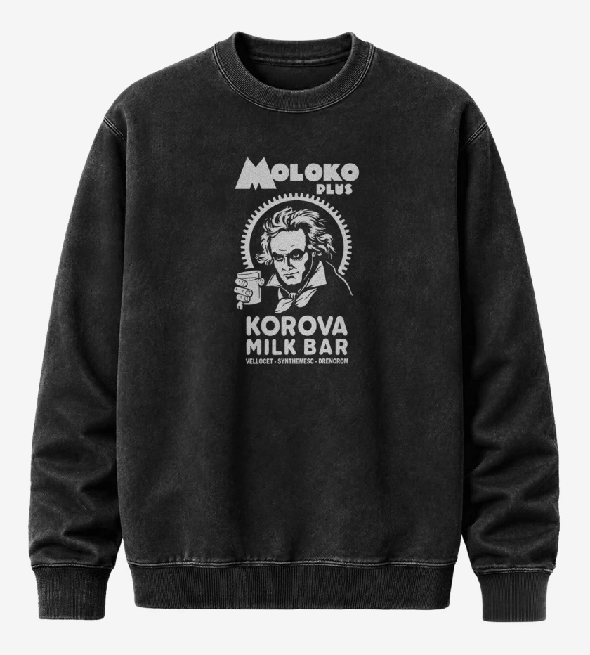 Poleron Polo Acid Wash Negro de Moloko plus