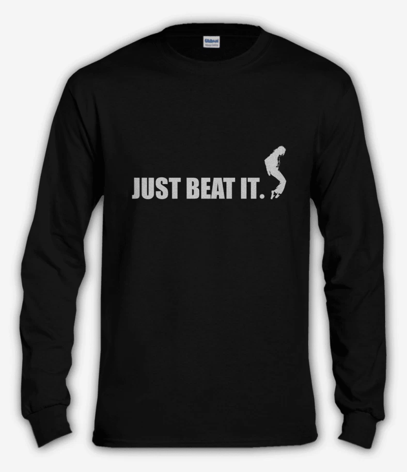 Polera manga larga Negro de Just beat it