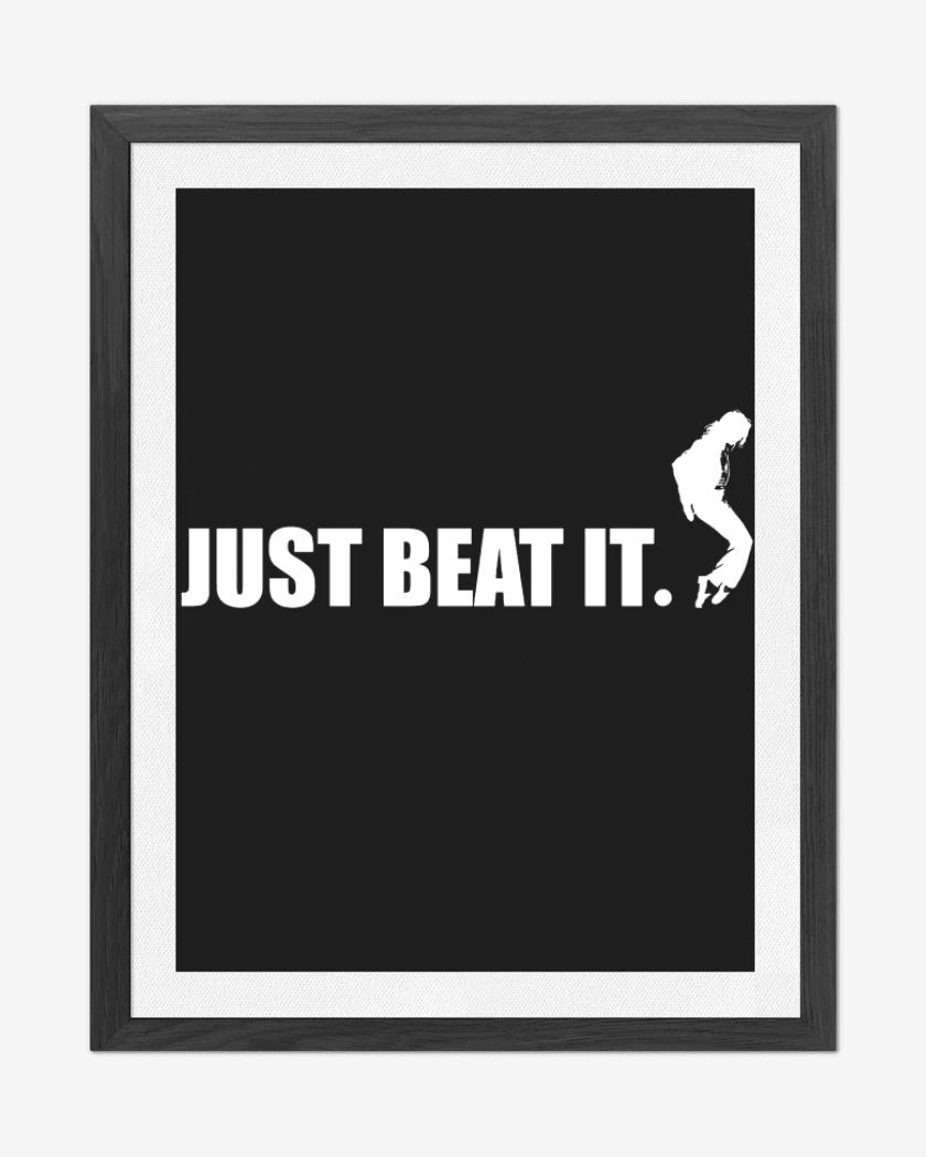 Cuadro decorativo Negro de Just beat it