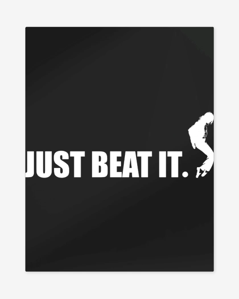 Print metalico Negro de Just beat it