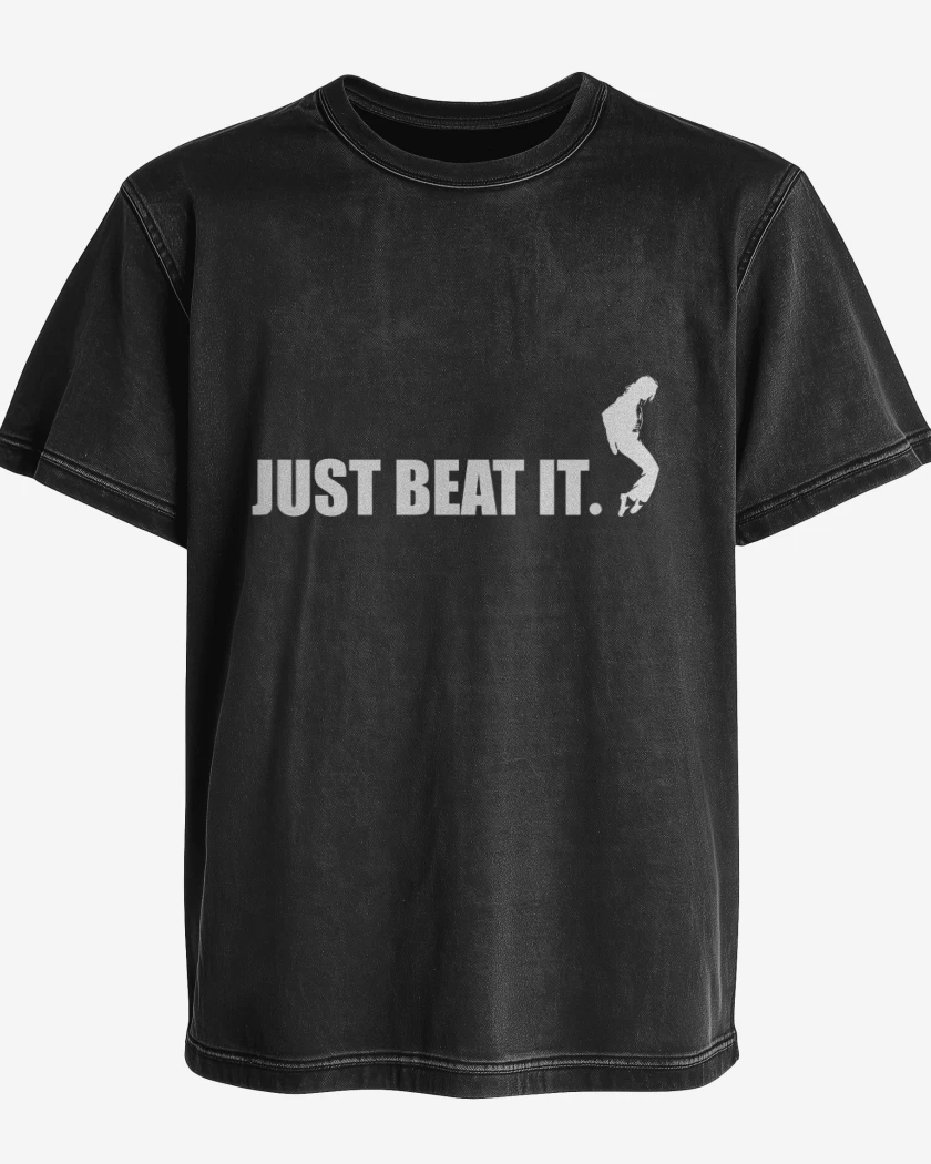 Polera desgastada Just beat it