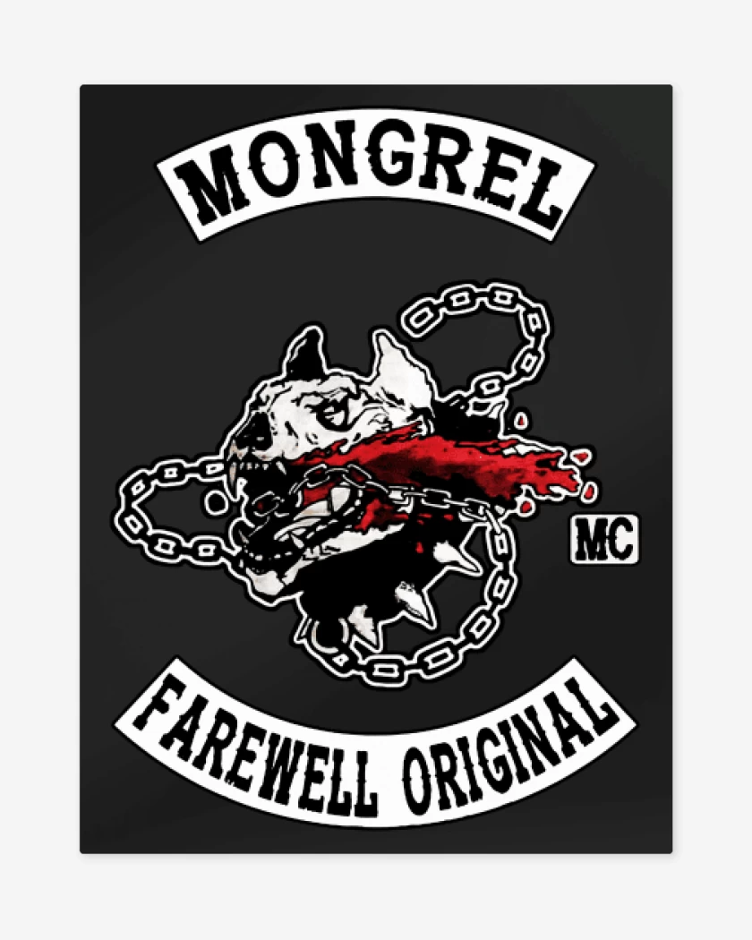 Print metalico Negro de Mongrel  MC