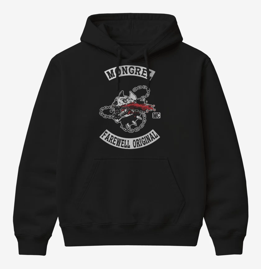 Poleron Canguro básico Negro de Mongrel  MC