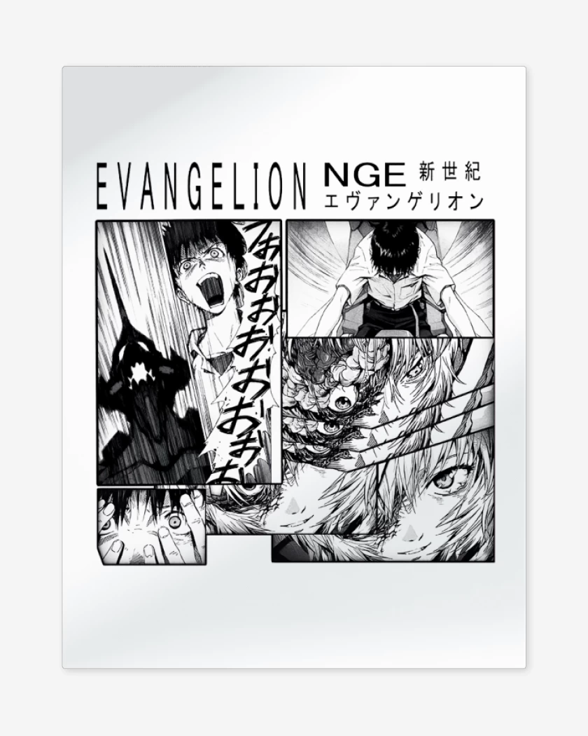 Print metalico Blanco de Shinji Piloteando