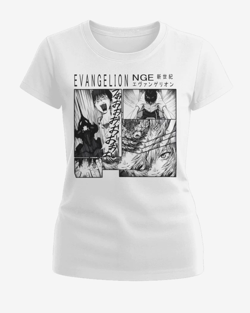 Polera de Mujer Blanco de Shinji Piloteando