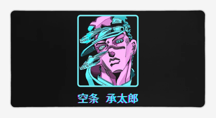 Mouse pad Gamer Negro de Jotaro