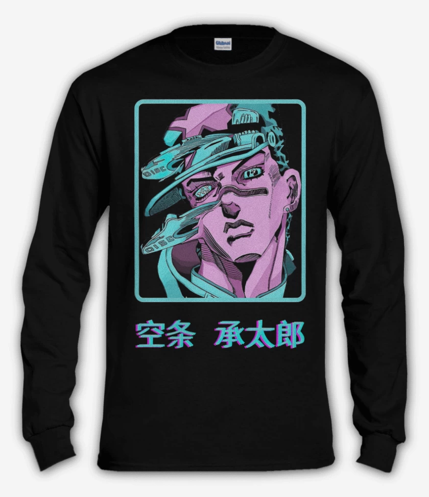 Polera manga larga Negro de Jotaro