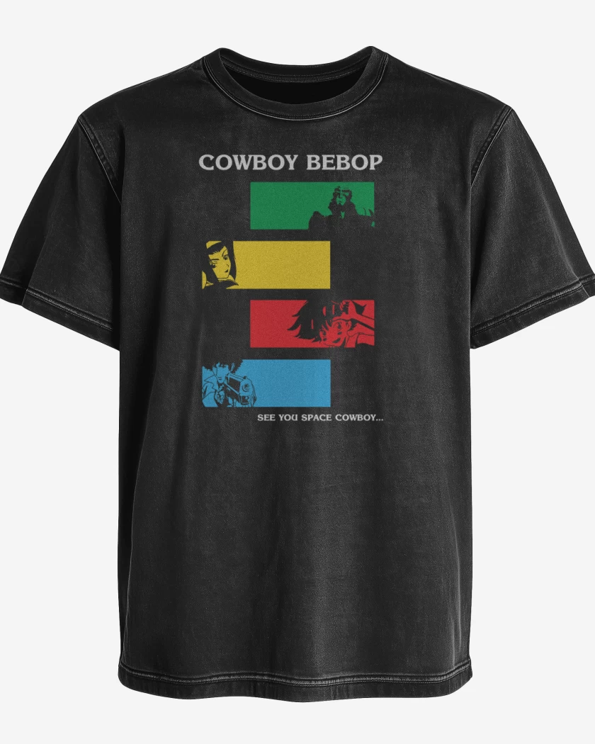 Polera desgastada Negro de Cowboy bebop 3