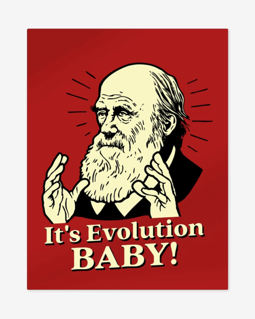 Print metalico Its evolution baby