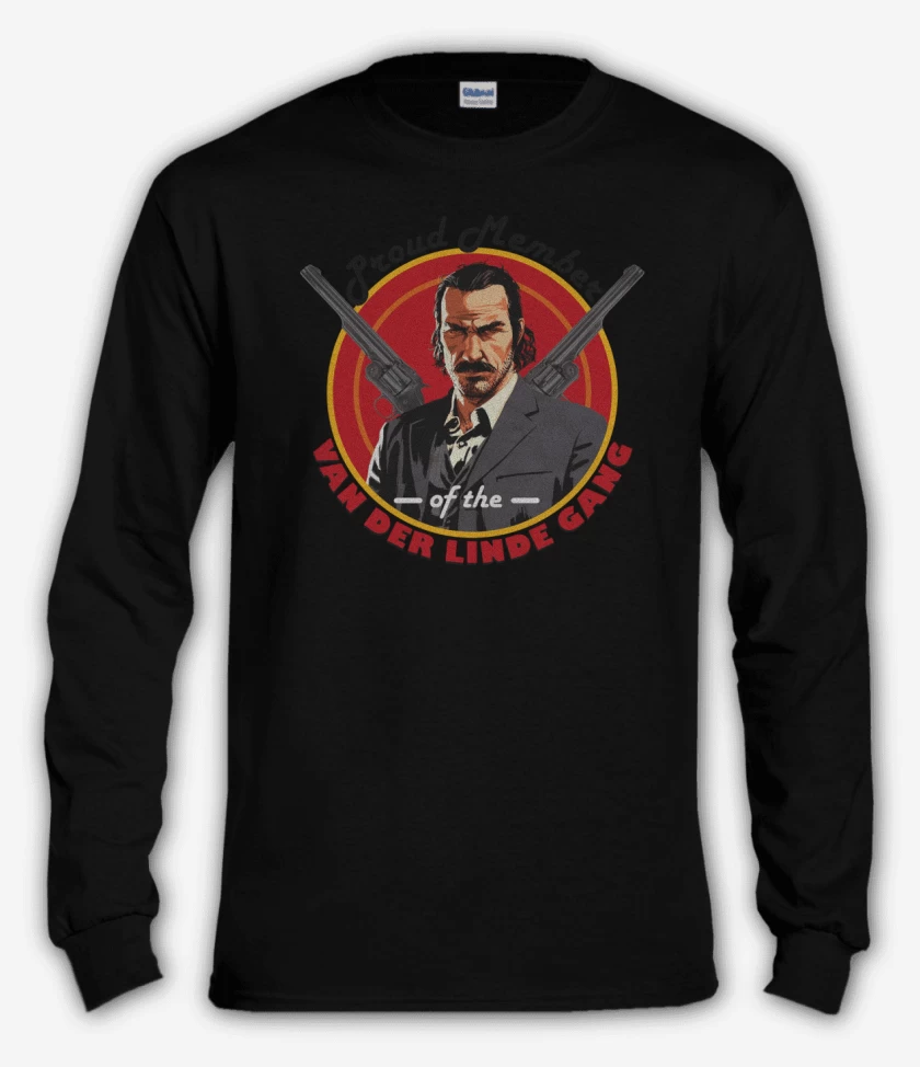 Polera manga larga Negro de Van der Linde gang